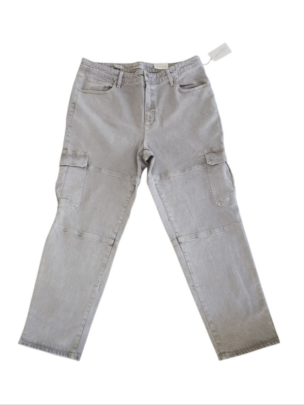 Khaki Color Denim Cargo 90's Straight Leg Pants Nwt Sz 18